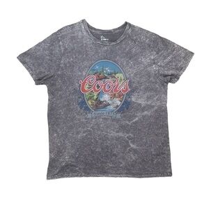 Coors Banquet “since 1873” vintage style acid wash grey beer drinkin t-shirt 2XL